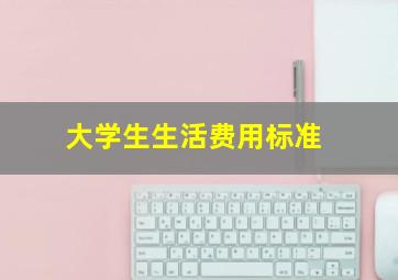 大学生生活费用标准