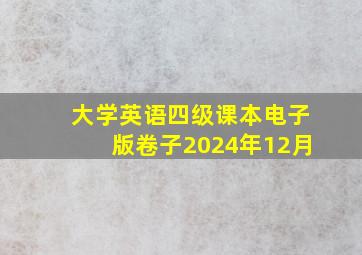 大学英语四级课本电子版卷子2024年12月