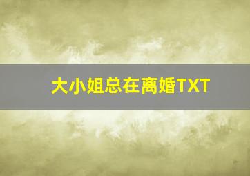 大小姐总在离婚TXT