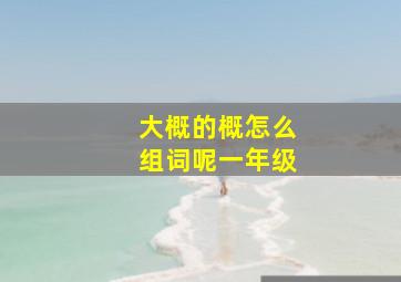 大概的概怎么组词呢一年级