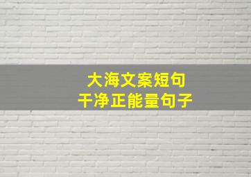 大海文案短句干净正能量句子