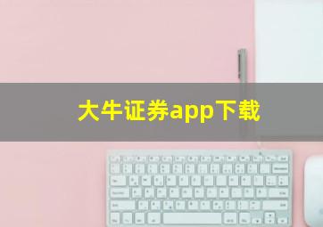 大牛证券app下载