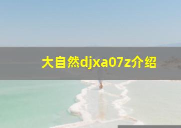 大自然djxa07z介绍