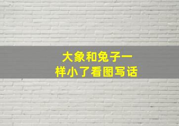 大象和兔子一样小了看图写话