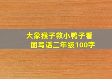 大象猴子救小鸭子看图写话二年级100字