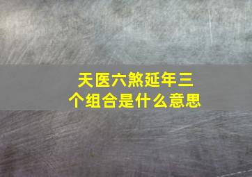 天医六煞延年三个组合是什么意思