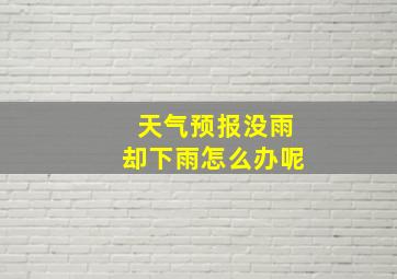 天气预报没雨却下雨怎么办呢