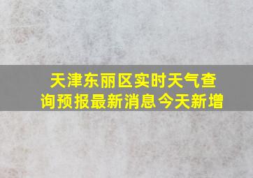 天津东丽区实时天气查询预报最新消息今天新增