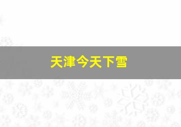 天津今天下雪