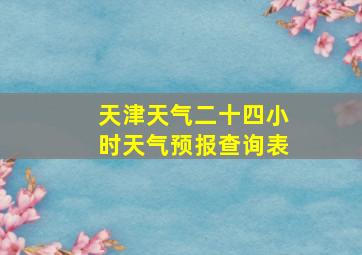 天津天气二十四小时天气预报查询表