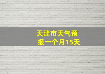 天津市天气预报一个月15天