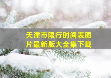 天津市限行时间表图片最新版大全集下载