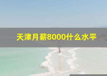 天津月薪8000什么水平