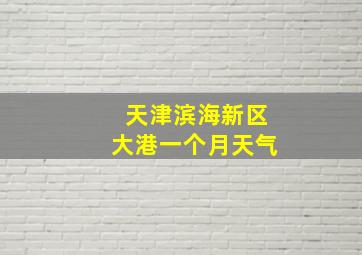 天津滨海新区大港一个月天气