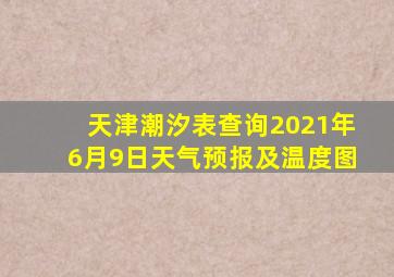 天津潮汐表查询2021年6月9日天气预报及温度图