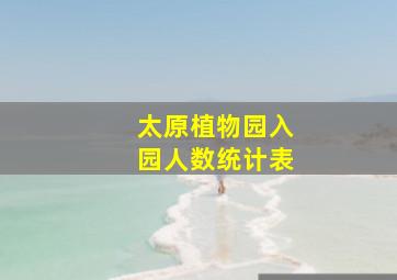 太原植物园入园人数统计表