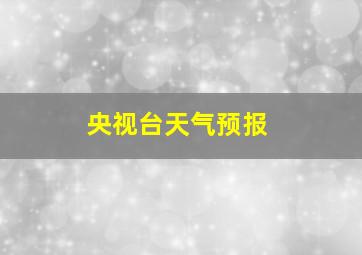 央视台天气预报