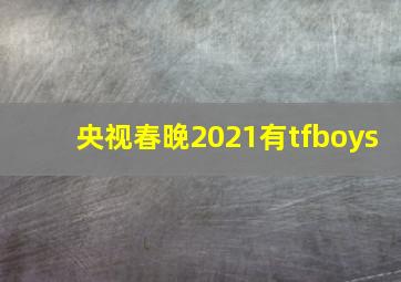 央视春晚2021有tfboys