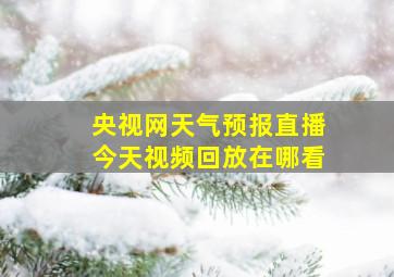 央视网天气预报直播今天视频回放在哪看