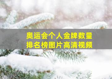 奥运会个人金牌数量排名榜图片高清视频