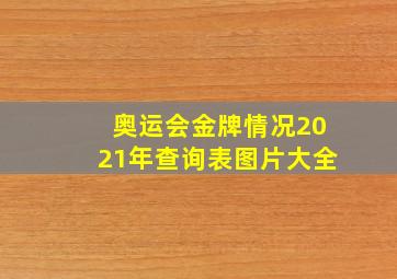 奥运会金牌情况2021年查询表图片大全