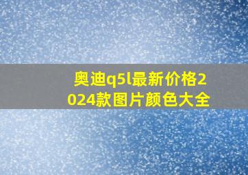 奥迪q5l最新价格2024款图片颜色大全