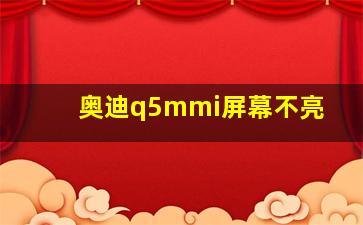 奥迪q5mmi屏幕不亮