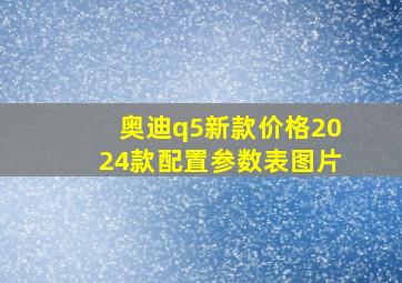 奥迪q5新款价格2024款配置参数表图片