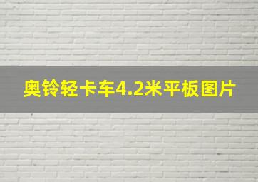 奥铃轻卡车4.2米平板图片