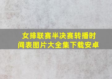 女排联赛半决赛转播时间表图片大全集下载安卓