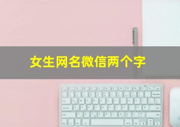 女生网名微信两个字