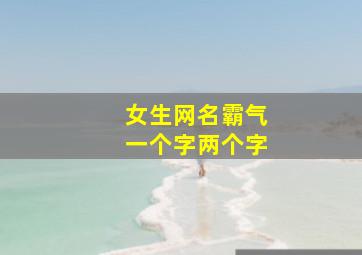 女生网名霸气一个字两个字