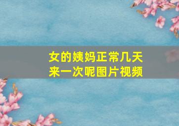 女的姨妈正常几天来一次呢图片视频