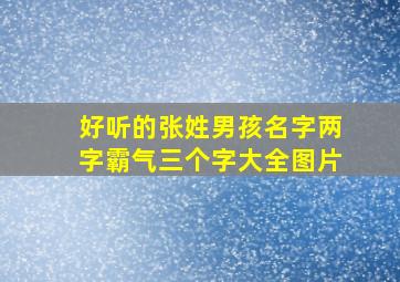 好听的张姓男孩名字两字霸气三个字大全图片