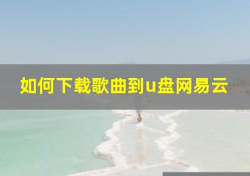 如何下载歌曲到u盘网易云