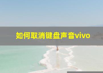 如何取消键盘声音vivo