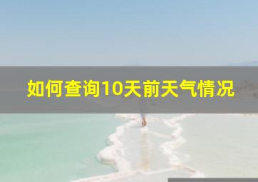 如何查询10天前天气情况