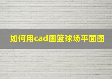 如何用cad画篮球场平面图