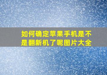 如何确定苹果手机是不是翻新机了呢图片大全