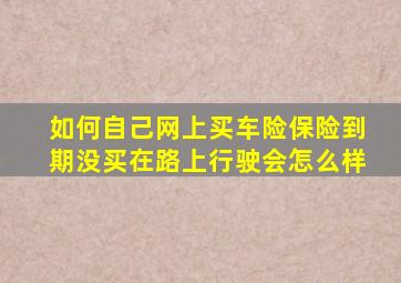 如何自己网上买车险保险到期没买在路上行驶会怎么样