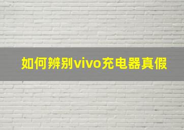 如何辨别vivo充电器真假