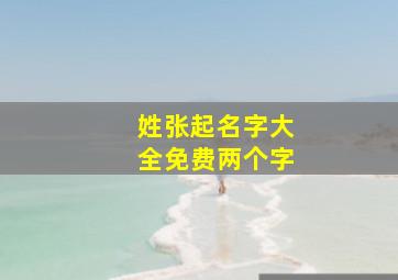 姓张起名字大全免费两个字