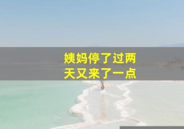 姨妈停了过两天又来了一点