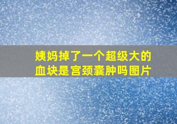 姨妈掉了一个超级大的血块是宫颈囊肿吗图片