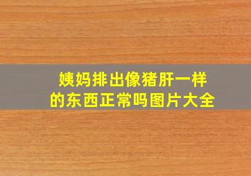 姨妈排出像猪肝一样的东西正常吗图片大全