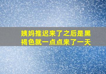 姨妈推迟来了之后是黑褐色就一点点来了一天