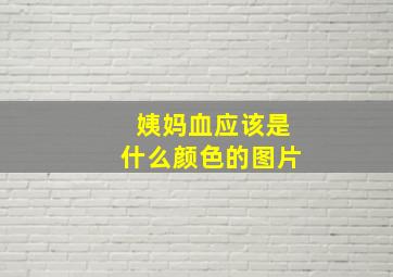 姨妈血应该是什么颜色的图片