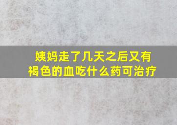 姨妈走了几天之后又有褐色的血吃什么药可治疗