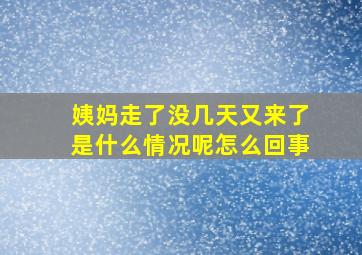 姨妈走了没几天又来了是什么情况呢怎么回事