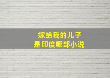 嫁给我的儿子是印度哪部小说